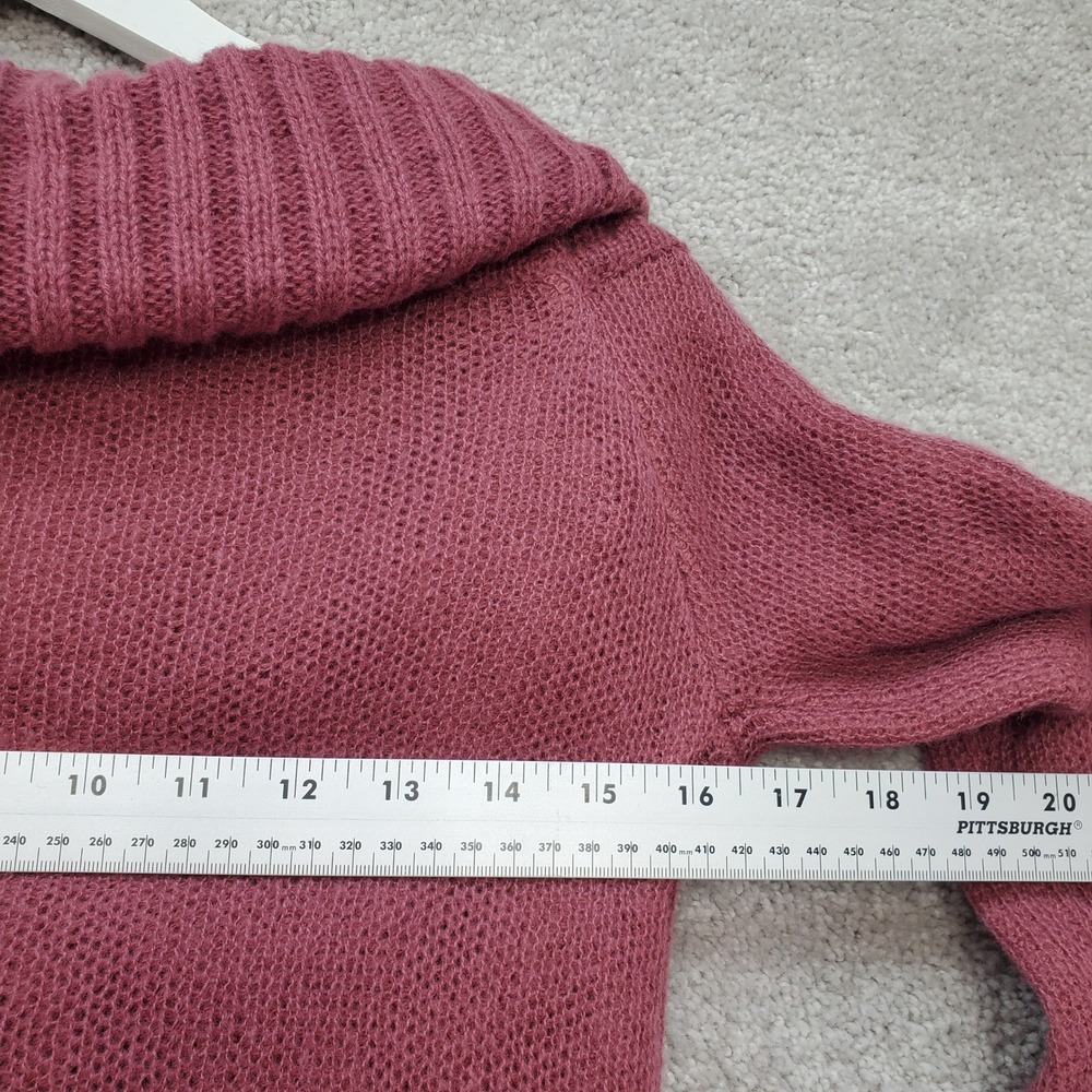 SO Goods for Life Bardot Sweater Womens Medium Dusty Mauve Acrylic Ribbed Cuffs - Picture 8 of 10